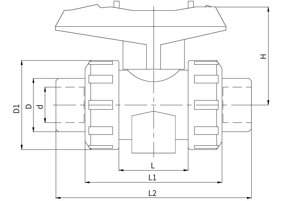 PPH Q61F-10S B款承插球阀 DN15-100-恒行3