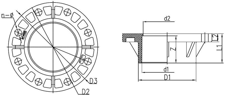 UPVC C款 承插法兰 DN15-600-恒行3